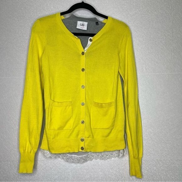 Cabi Love Carol Collection Belle Yellow Cardigan XS - Picture 2 of 8
